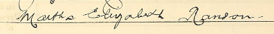 Martha's signature